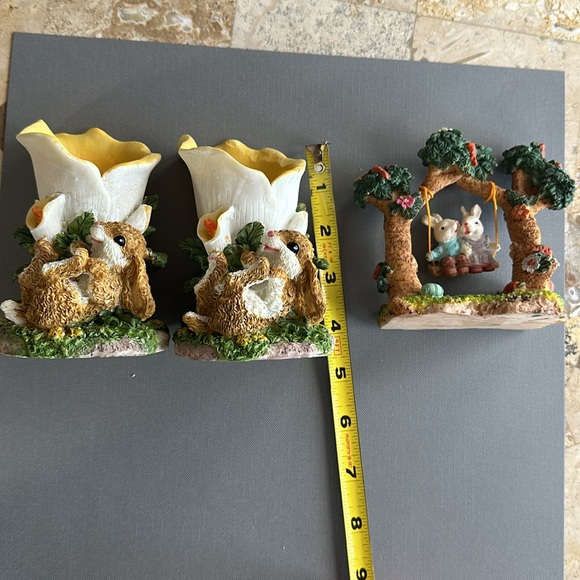 Vintage Resin Bunny Rabbit Figurines - Picture 9 of 10